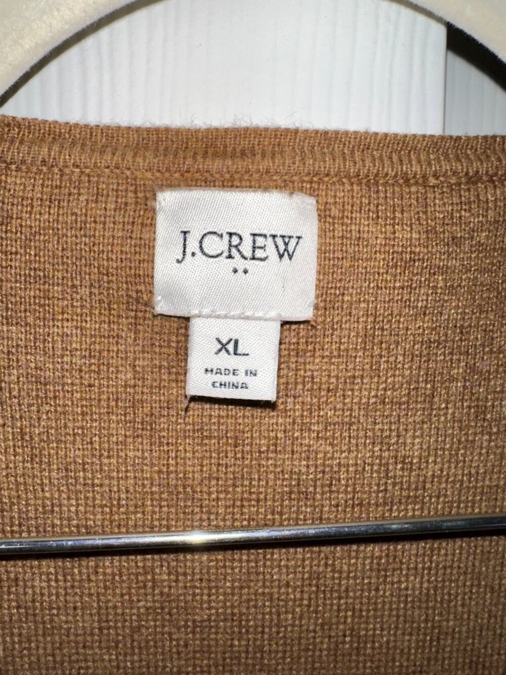 J.Crew Colorblock Open Front Vanessa Cardigan Sweater Red Brown Navy XL - Picture 4 of 5
